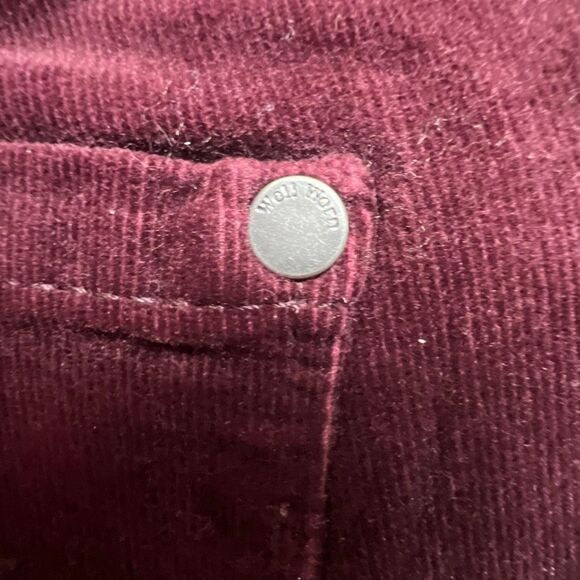 NWT WELL WORN Corduroy Pants Women’s 10 Burgundy High Rise Straight Leg Stretch - Picture 7 of 8